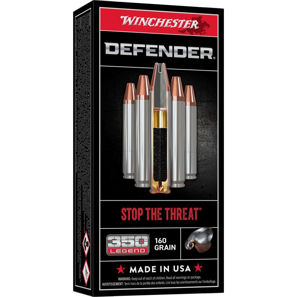 Winchester Ammo S350PDB Defender 350 Legend 160 gr Bonded Protected Hollow Point 20 Per Box/ 10 Cs - Winchester - BONDED PROTECTED HOLLOW POINT