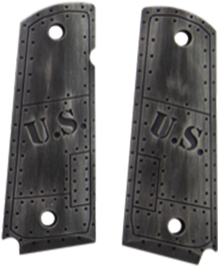 Hogue Govt. Model Aluminum - 1911 U.S. Green Distressed Grip