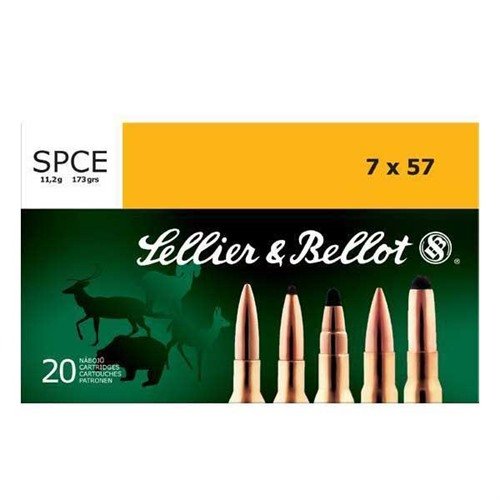 Sellier & Bellot SB757C 7x57mm Mauser 173gr SPCE Ammo 20/Box