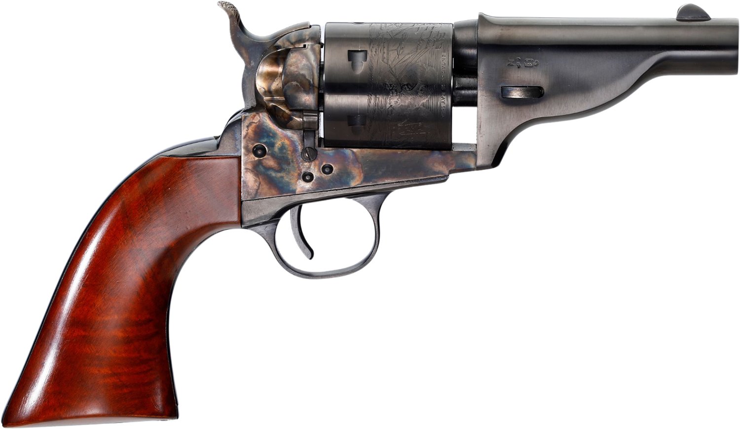 TAYLORS & COMPANY The Hickok Open Top .38 Special 3.5in 6rd Blue Revolver - TAY - 38 Special