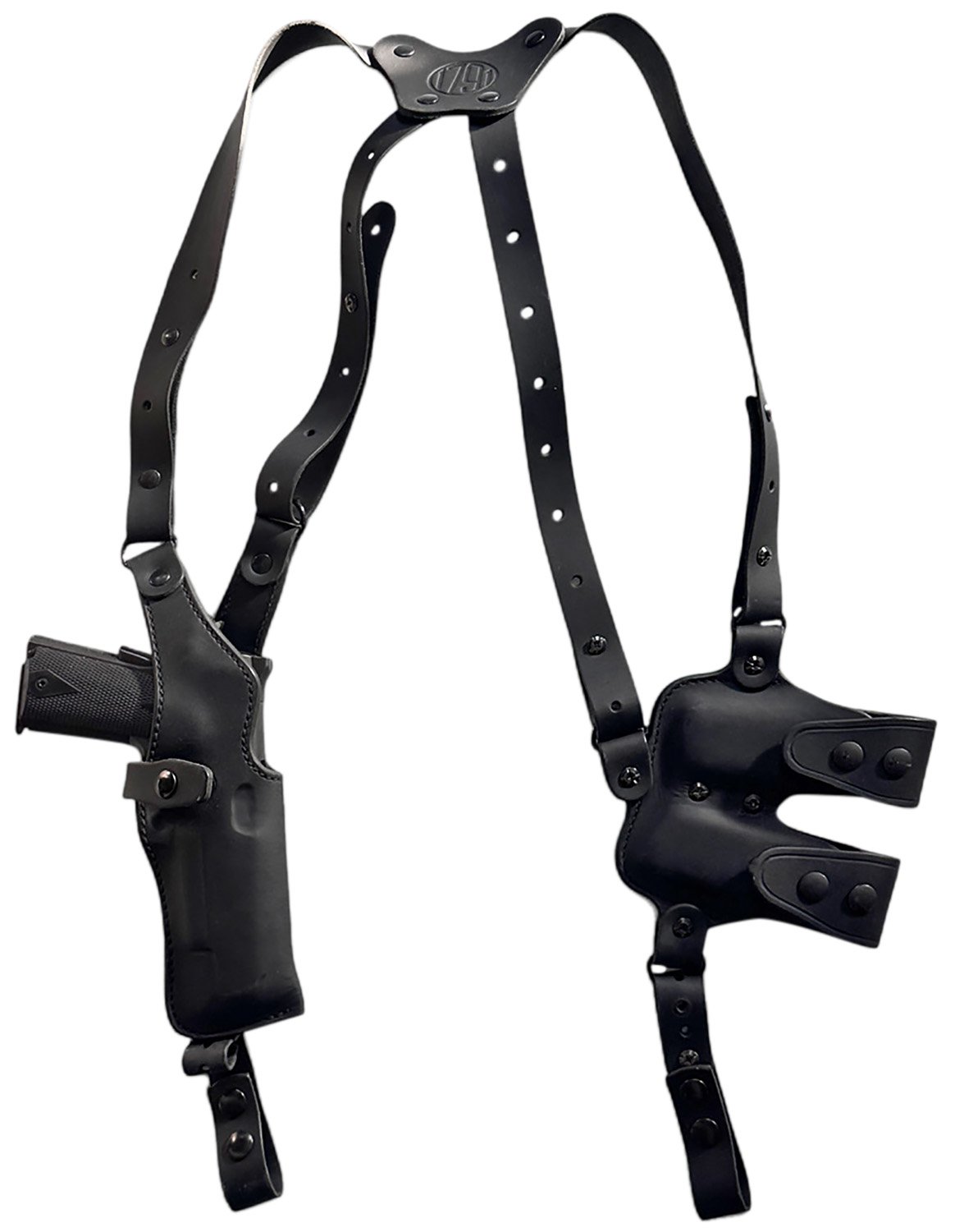 1791 Gunleather NSS1SBLVR Optic Ready Shoulder Vertical Black Fits 1911... - 1791 Gunleather - BLACK