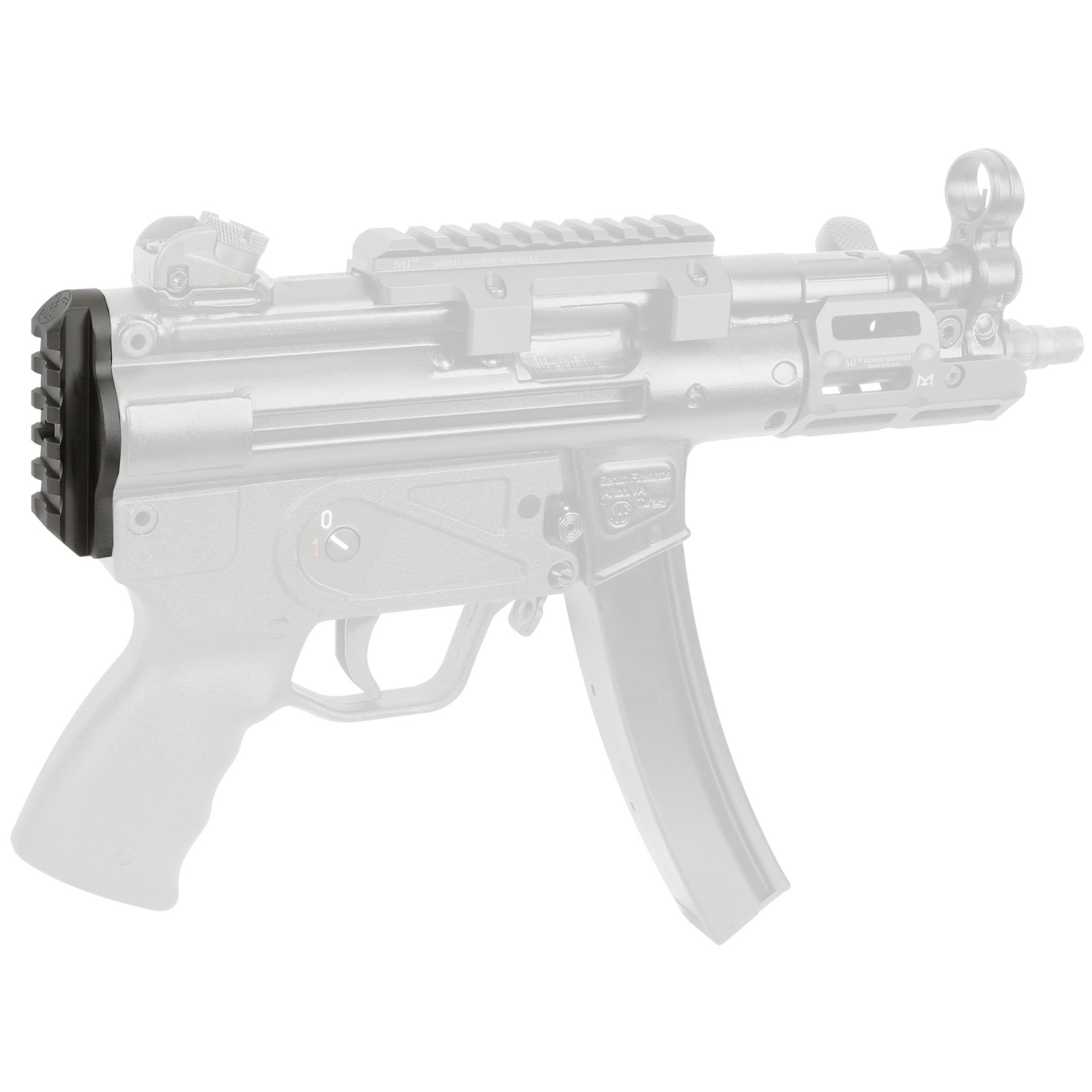 Midwest MI-MP5K-PEPA End Plate Adapter Picatinny Aluminum Black