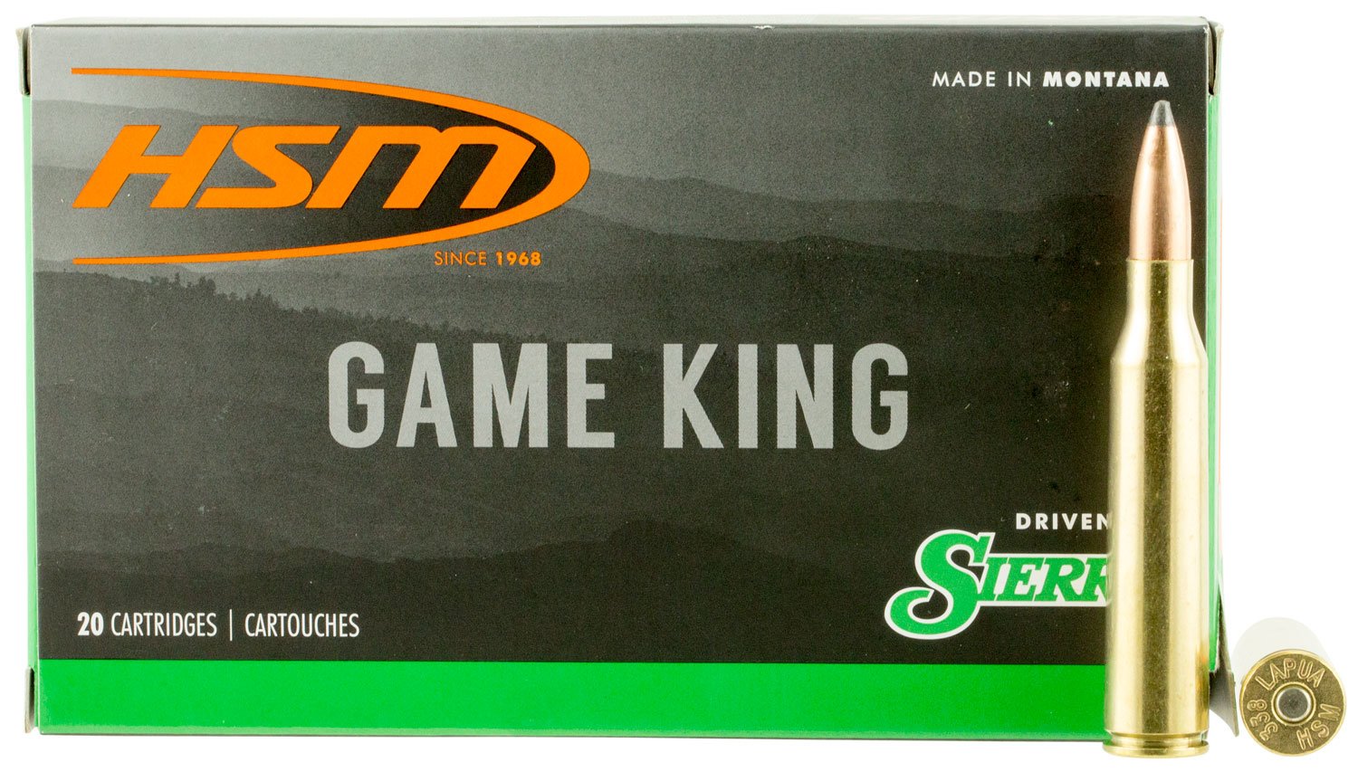 Buy HSM 338 Lapua Mag 215gr Sierra GameKing 20 Rounds Rifle Ammo online