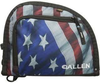 Allen 7719 Handgun Case 9 in Endura USA Flag Lockable 1 Pocket - Allen Company - USA FLAG W/BLACK TRIM