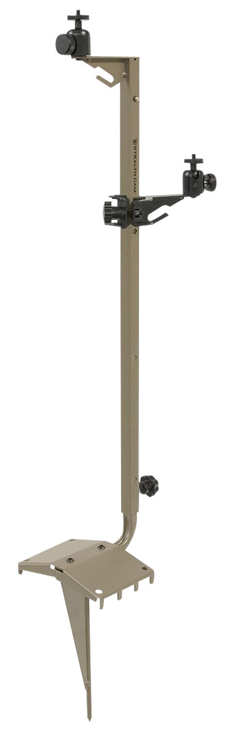 Stealth Cam STC-CSMP Tan Steel Adjustable Mounting Post 29-49" Weatherproof - GSM Outdoors
