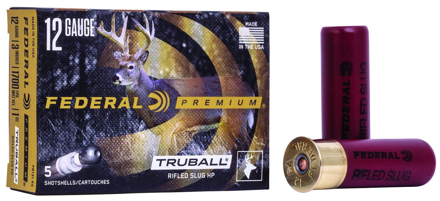 Federal PB131 RS 12 Gauge 3 in 1 oz TruBall Hollow Point Slug 5/box - Federal Premium Ammunition - RIFLED SLUG