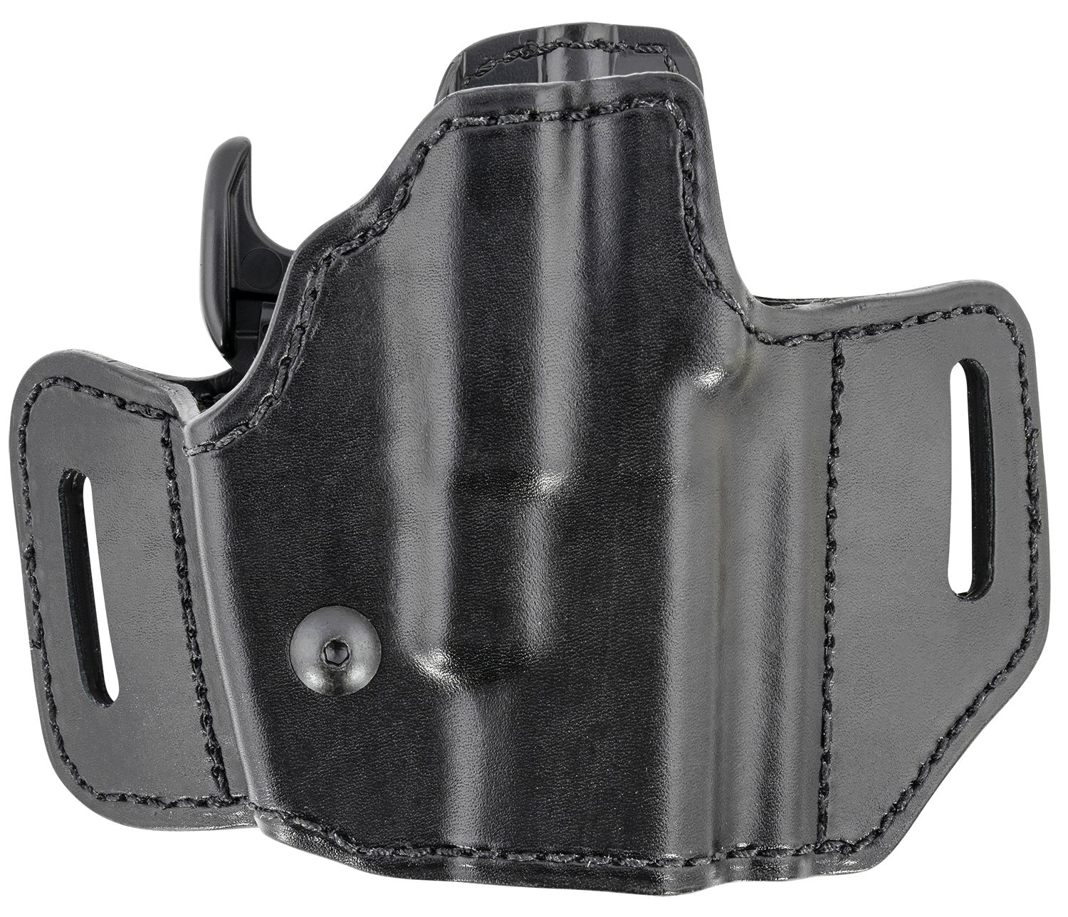 Bianchi 51831 Allusion Assent Pro-Fit OWB Size 11 Black Leather Belt Slide Holster for Glock 26/S&W M&P Shield/FN FNS Compact - Bianchi - BLACK