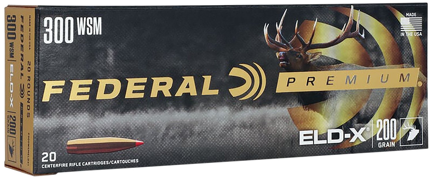 Federal P300WSMELDX1 Premium 300 WSM Ammo, 200 Grain Hornady ELD-X Bullet, 20 Rounds per Box, 10 Box Case - Federal Premium Ammunition - HORNADY ELD-X