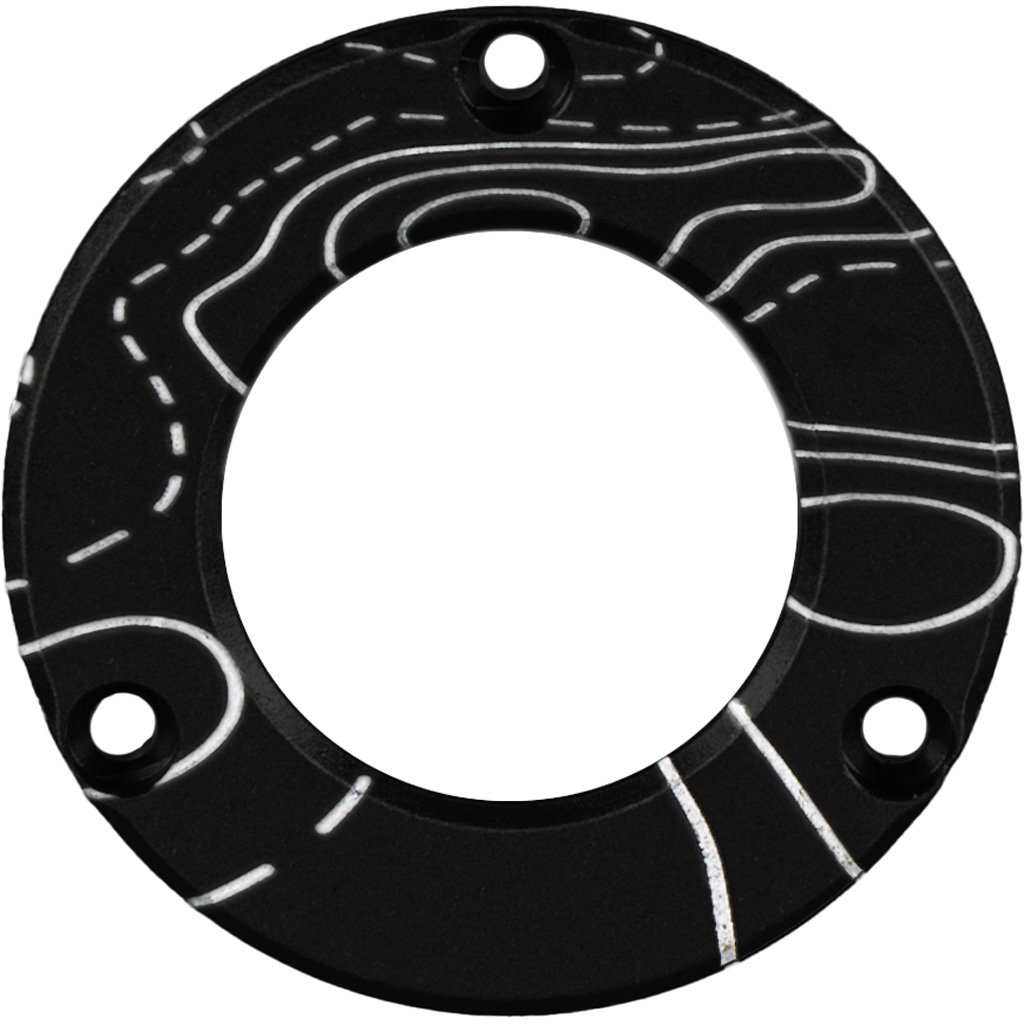 Axcel ADVR-HUB-BKMAP Driver Hubcap Black w/Topographical Map Engraving