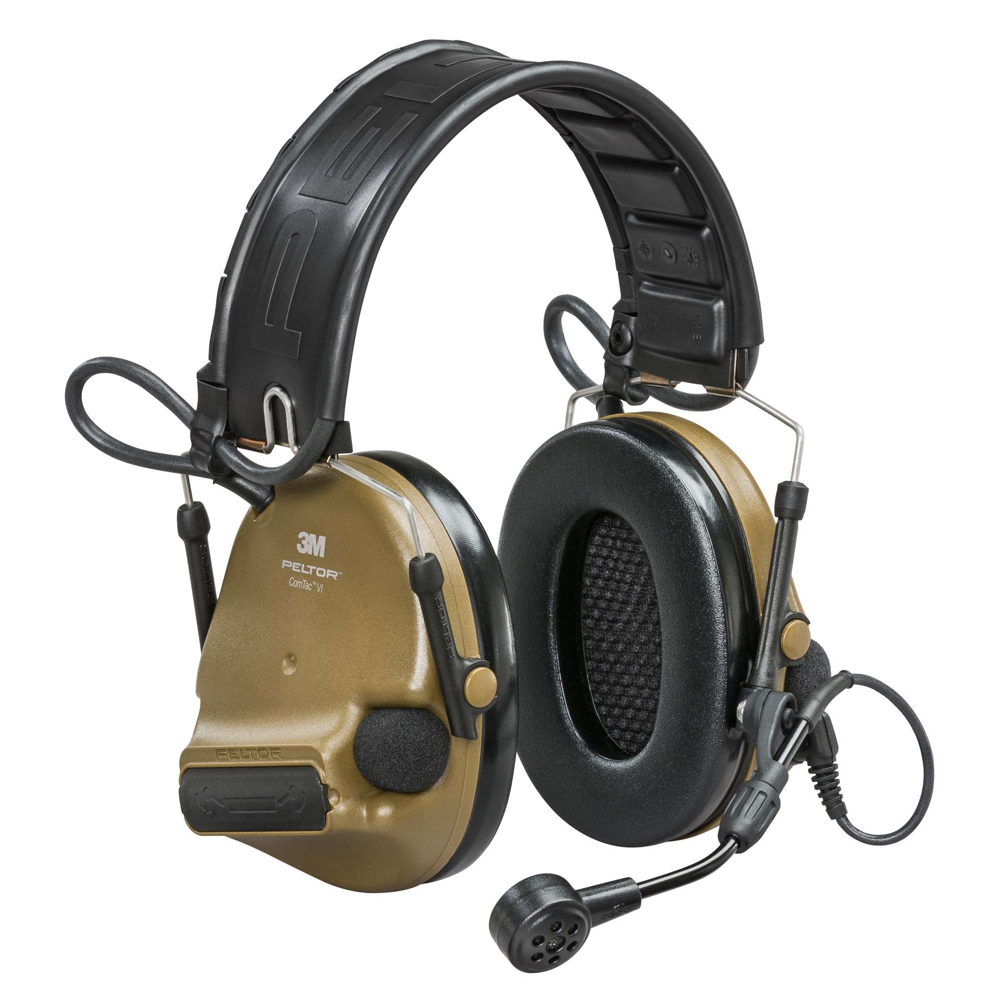 3M Peltor MT20H682FB-09NCYS ComTac VI Earmuff, Coyote Brown, NIB Wireless