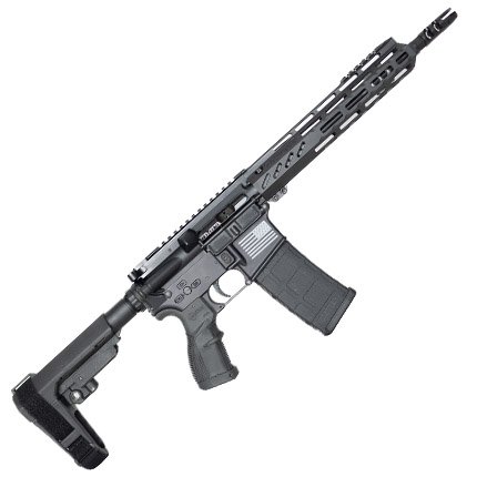 FosTech TECH STRYKER PISTOL 10.5" 5.56NATO BLACK 10.5" Barrel, 10" Mach 2 Handguard, Sba 3 Brace, Sabre Grip, 5.56, Forged