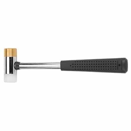 Wheeler 711016 Nylon/Brass Hammer, 11" Length, 8 oz, Silver/Black - Wheeler