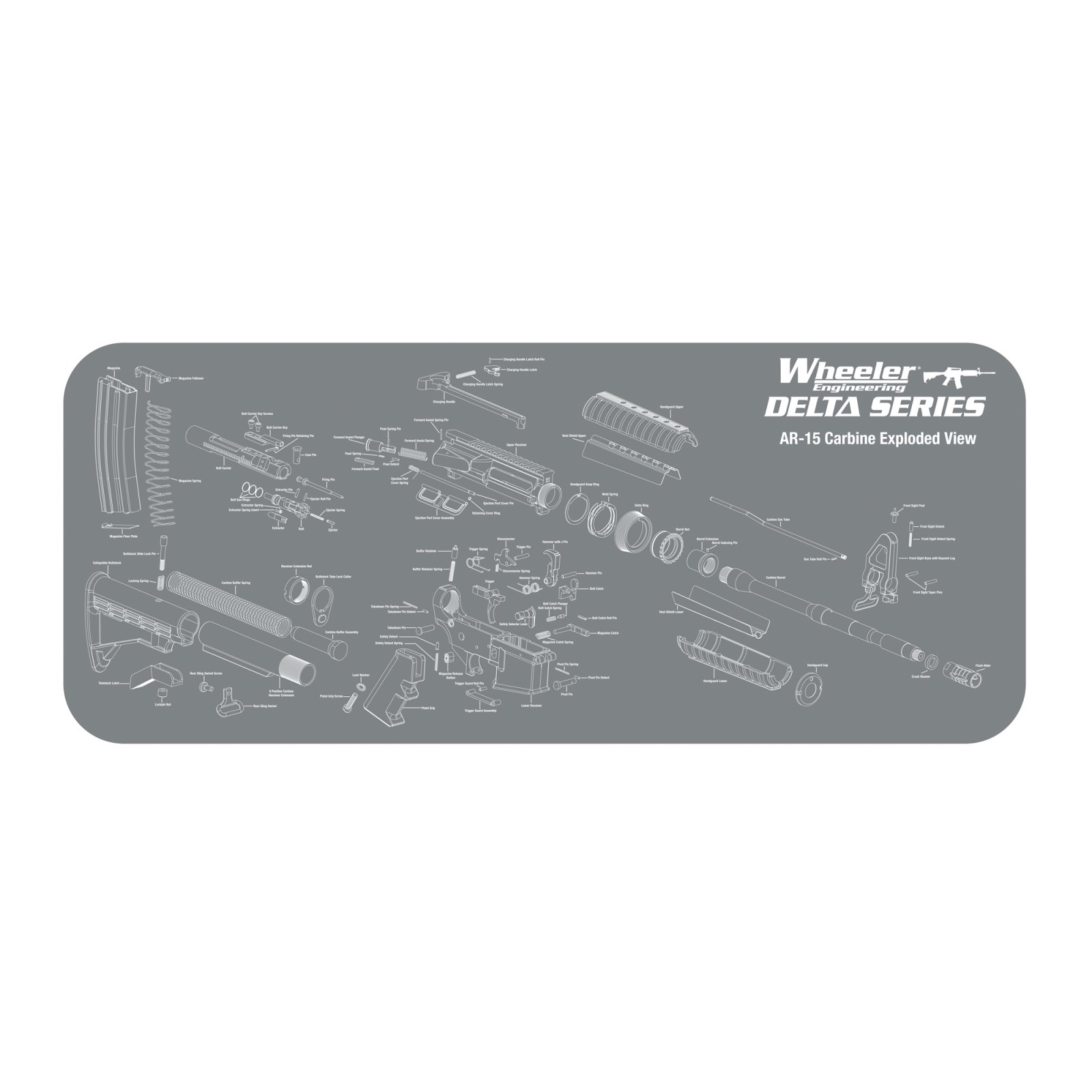 Buy Wheeler Delta Series AR-15 Neoprene Maintenance Mat, Dark Gray, Absorbent, Non-Skid, 20x47 inches online