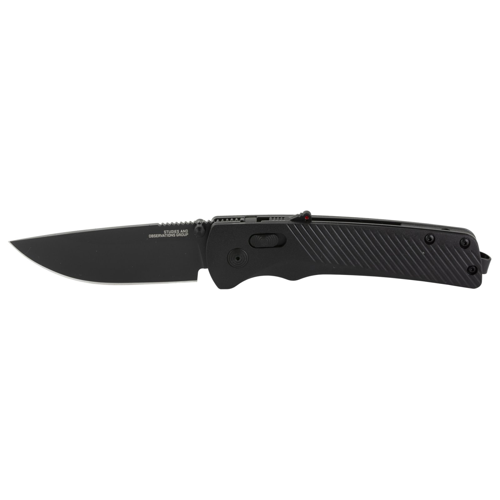 SOG Flash AT Blackout EDC Knife 3.45" Cryo D2 Plain Blade, GRN Handle, AT-XR Lock
