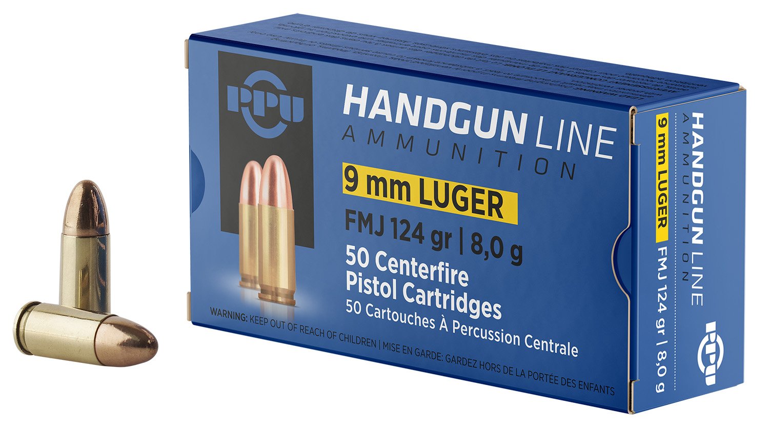 Buy Prvi Partizan PPH9F2 9mm Luger 124gr FMJ Ammo 50 Rounds online