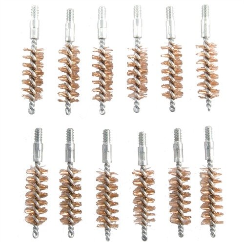 Brownells Double-Tuff Bronze Pistol Brush 10MM/40 Caliber 12 Pack
