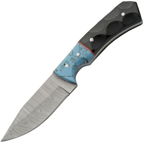 SZCO RITE EDGE 3" TURQUOISE MICARTA SKINNER W/LEATHER - SZCO Rite Edge