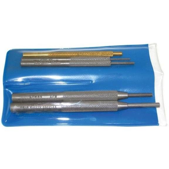 Lyman PISTOL PUNCH SET 1/16 3/32 1/8 5/32 AND ONE BRASS DRIFT PUNCH - Lyman