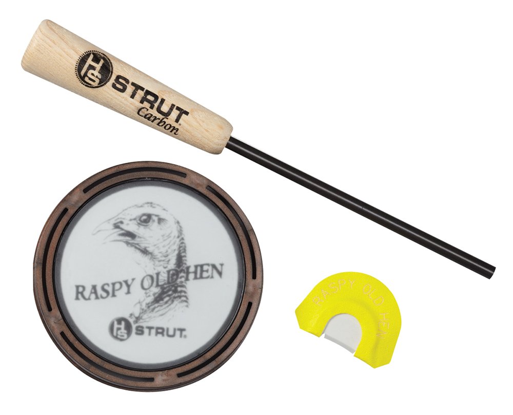 Hunters Specialties Raspy Old Hen Call Glass 07011 Carbon Striker - HS Precision - TURKEYS