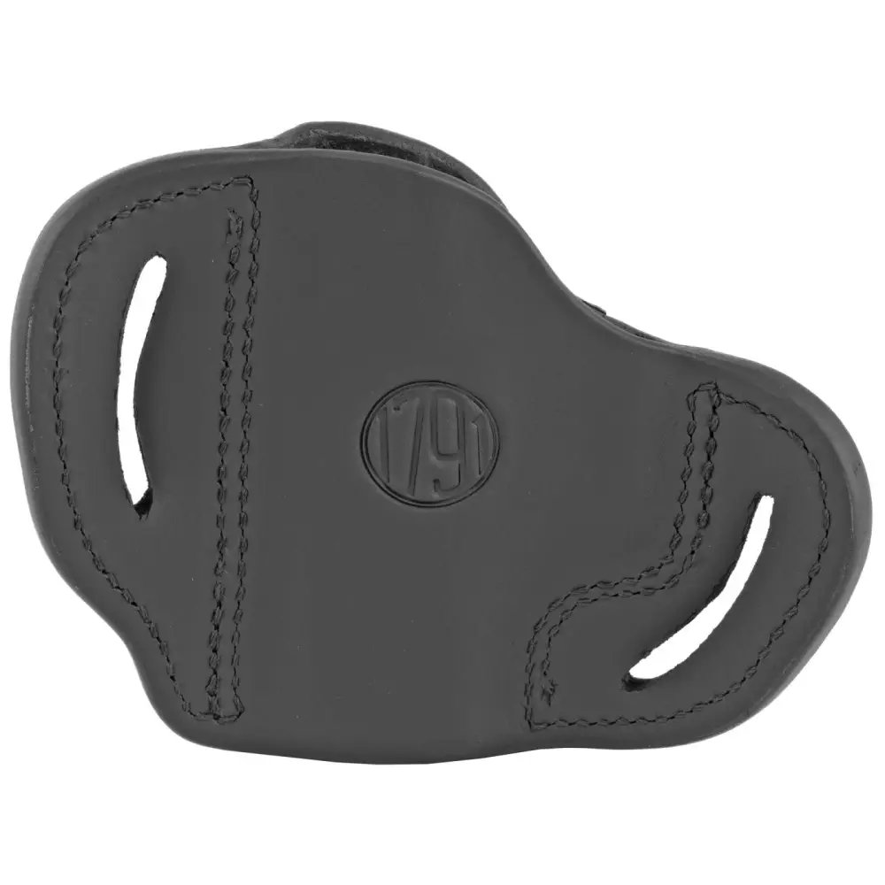 1791 Gunleather BHC-SBL-R Compact Belt Holster Stealth Black RH OWB - 1791 Gunleather - STEALTH BLACK