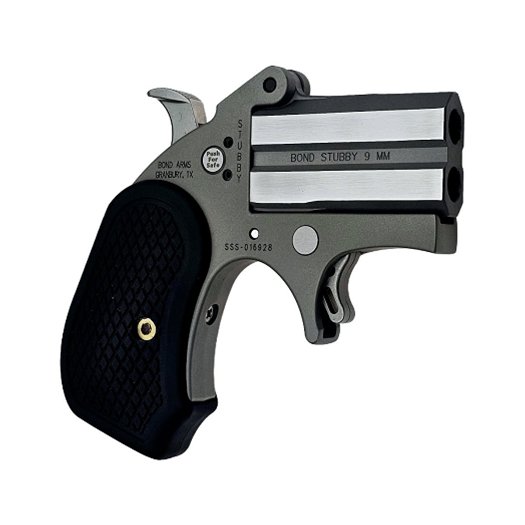 Bond Arms Stubby B6 w/Extended Grip Handgun 9mm Luger 2rd Capacity 2.2 Barrel Stainless Finish - Bond Arms, Inc. - 9mm