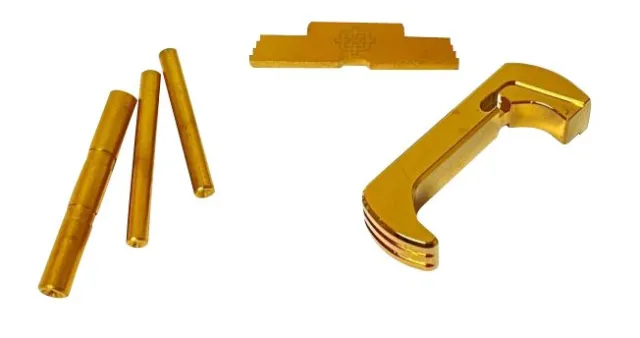 Cross Armory CRG4OKGD Kit for Glock Gen4 Gold Anodized Steel Aluminum - Cross Machine Tool Company - 3 PIECE KIT