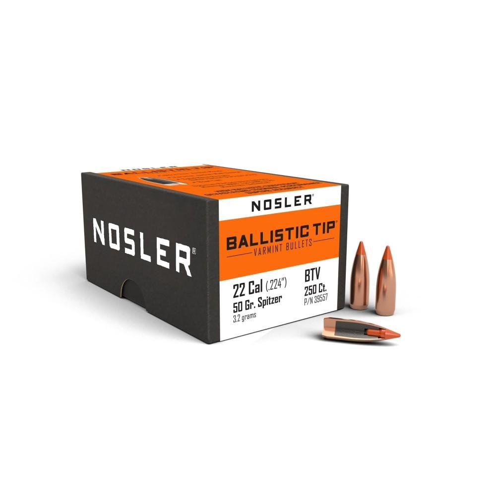 Nosler 39557 Ballistic Tip Varmint Bullets .22 Cal 50gr 250ct - Nosler - 22 CALIBER