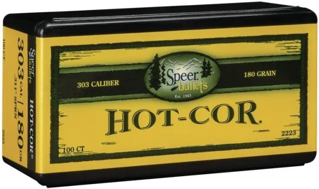 Speer 2223 Hot-Cor .303 Cal 180gr Soft Point Round Nose Bullets 100ct - Speer - 303 Caliber