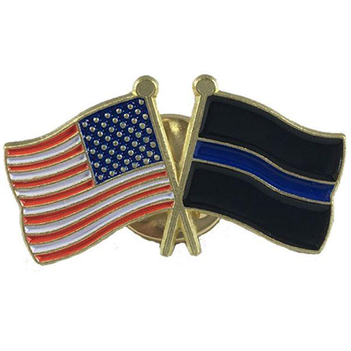 Buy Thin Blue Line (Black Background) and American Pin, Combination online