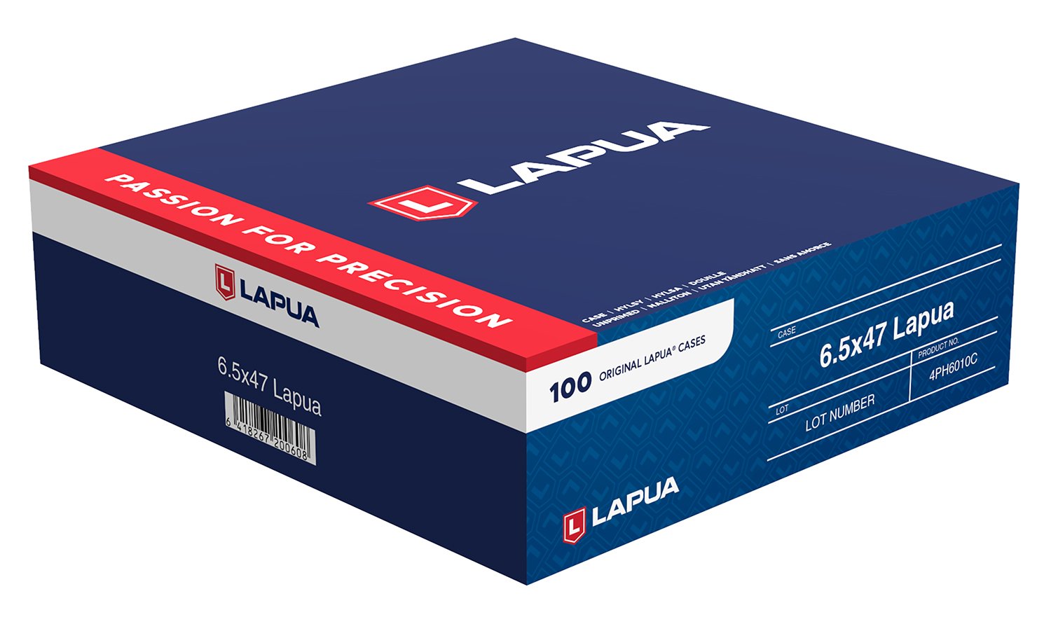 Berger Bullets 4PH6010C Unprimed Cases 6.5x47 Rifle Brass 100/Box - LAPUA - BRASS