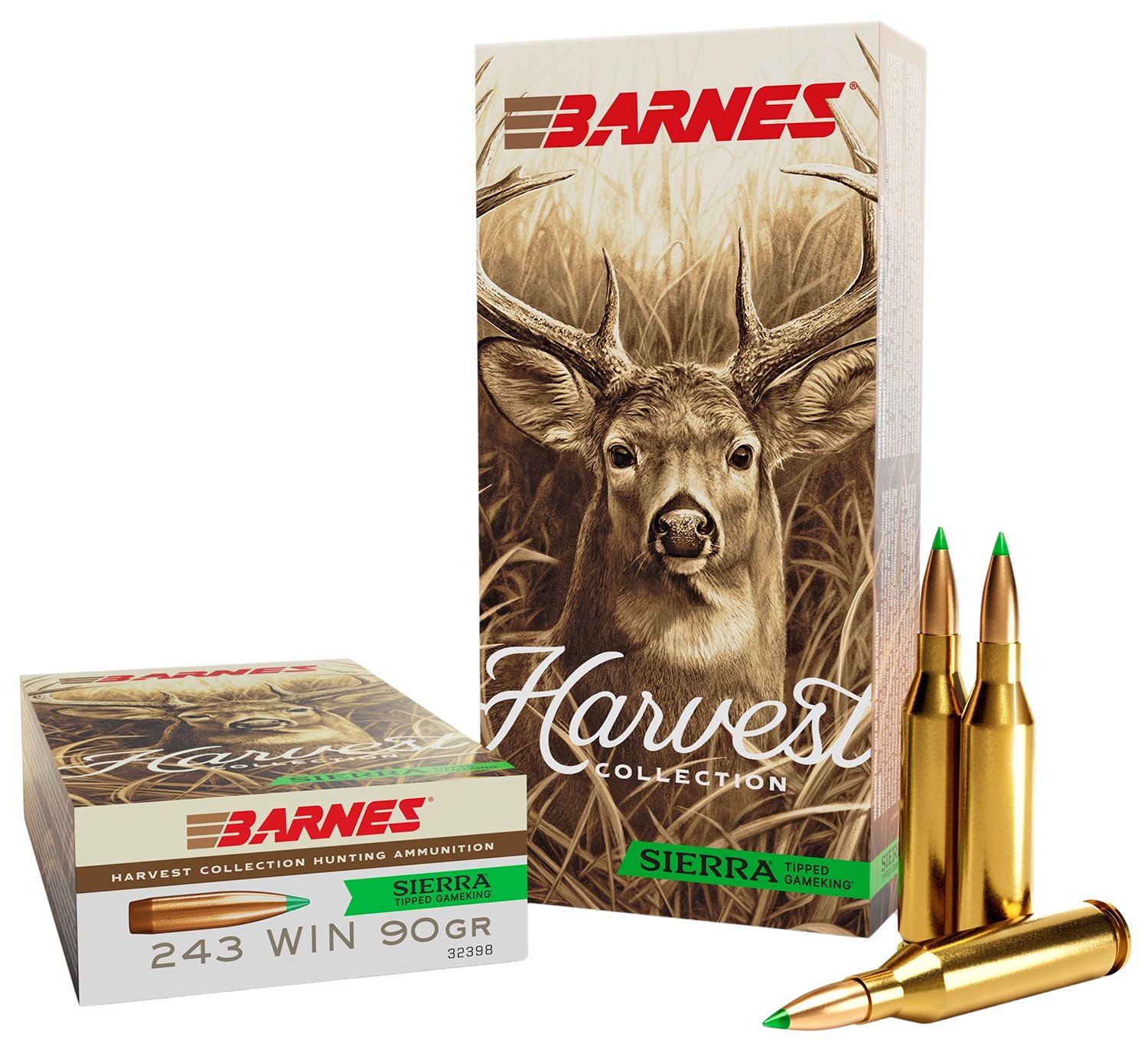 Barnes 32398 Harvest .243 Win 90Gr Sierra Tipped GameKing 20/Box - Barnes Bullets - SIERRA TIPPED GAMEKING