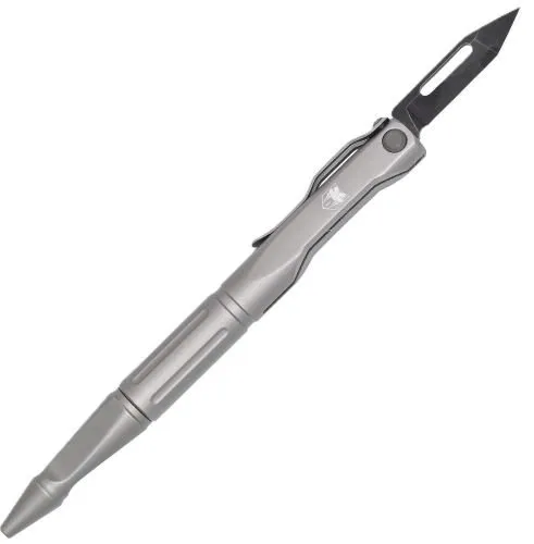 Cobratec CTSCBPKGRY Scribe Pen Knife 1.5 In Gray Pocket Clip