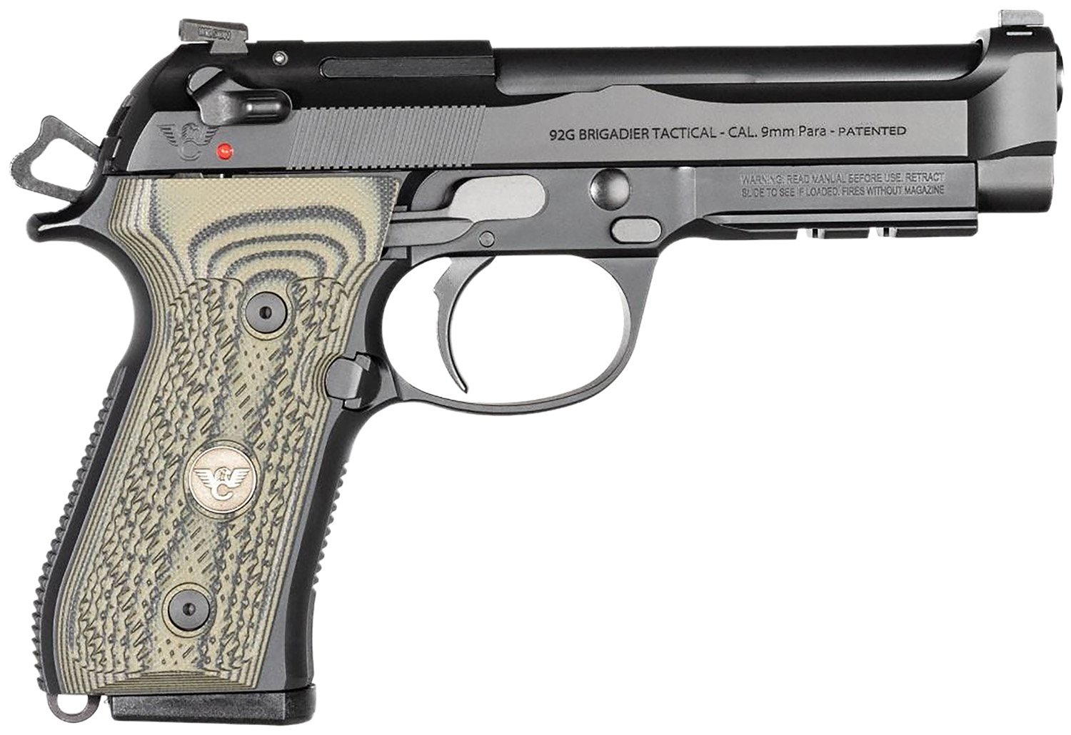 Wilson Combat BER92BRIG9 92G Brigadier Tactical 9mm 15+1 Dirty Olive G10 - Wilson Combat - 9mm Luger