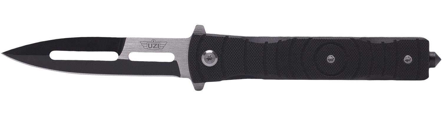 CampCo UZI Mossad III Folding Knife 2.5" Black - Camp Chef - SPEAR POINT