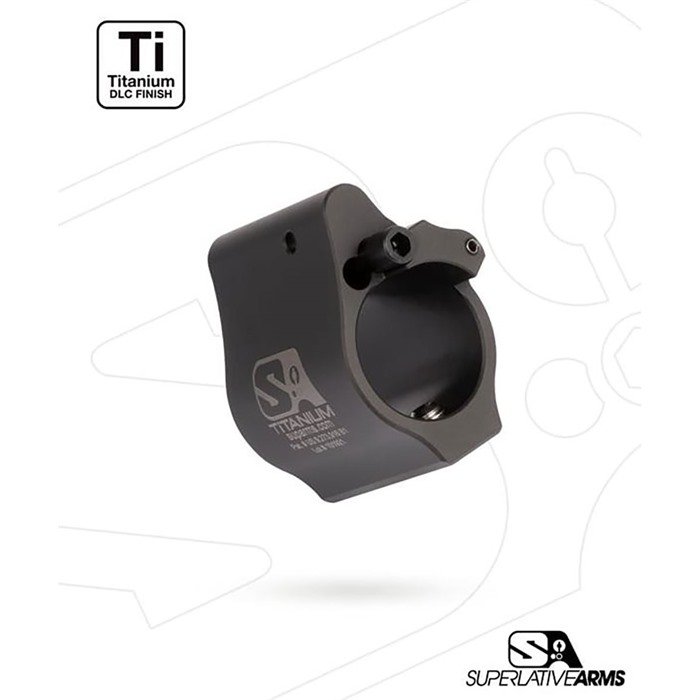 AR-15 SOLID TITANIUM ADJUSTABLE GAS BLOCK .936" BLACK - Superlative Arms