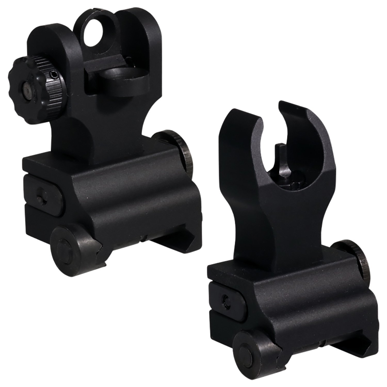 Samson QFHKA2PKG Quick Flip Folding Sights HK Front A2 Rear Black AR-15 - SAM - 6061-T6 ALUMINUM