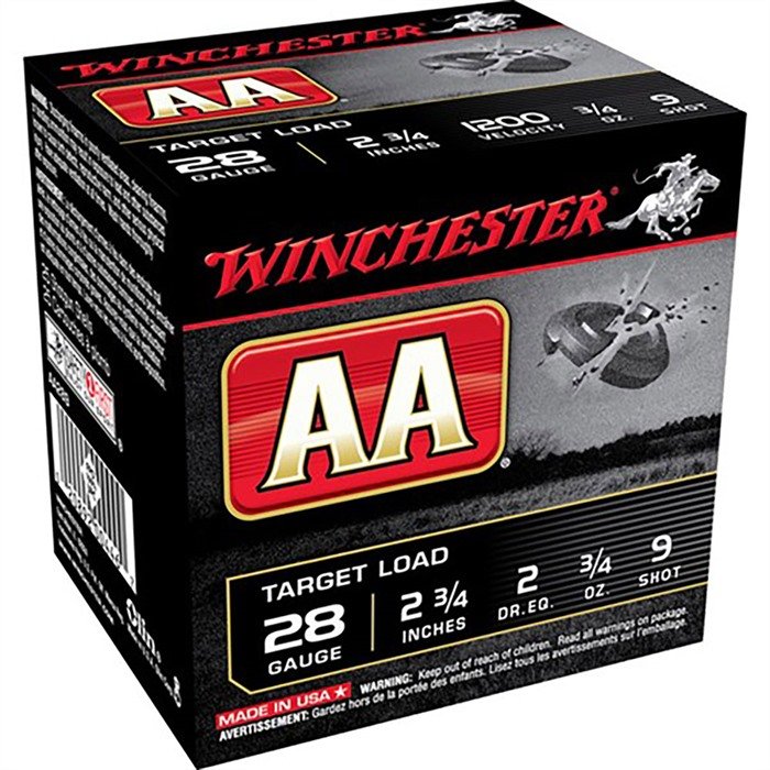 Winchester AA 28 Gauge 2-3/4" 250-Rounds #9 Shot
