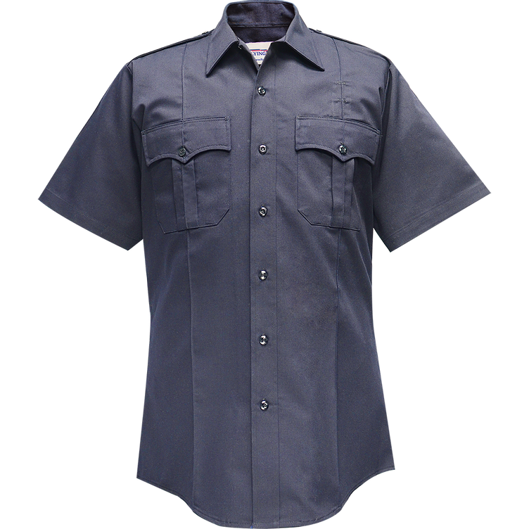 Duro Poplin Short Sleeve Shirt w/ Sewn-In Creases - Flying Cross