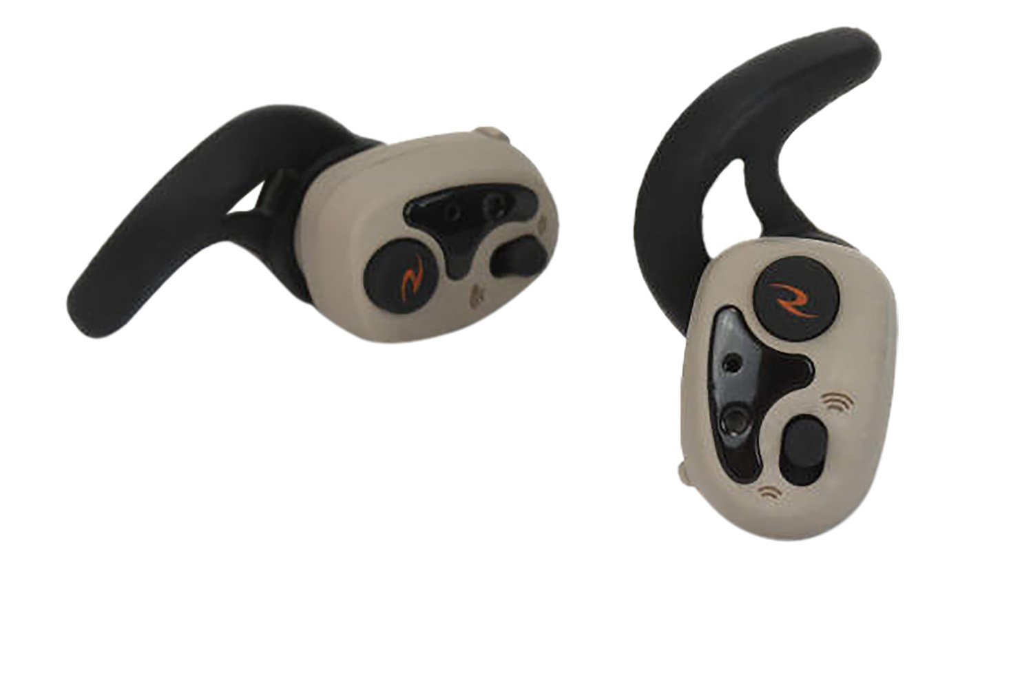 Radians Vertex Nano Earbuds, Tan, Wireless, 120hr Battery, 25dB NRR, Hi-Low Sound Compression, Sport Ear Hooks