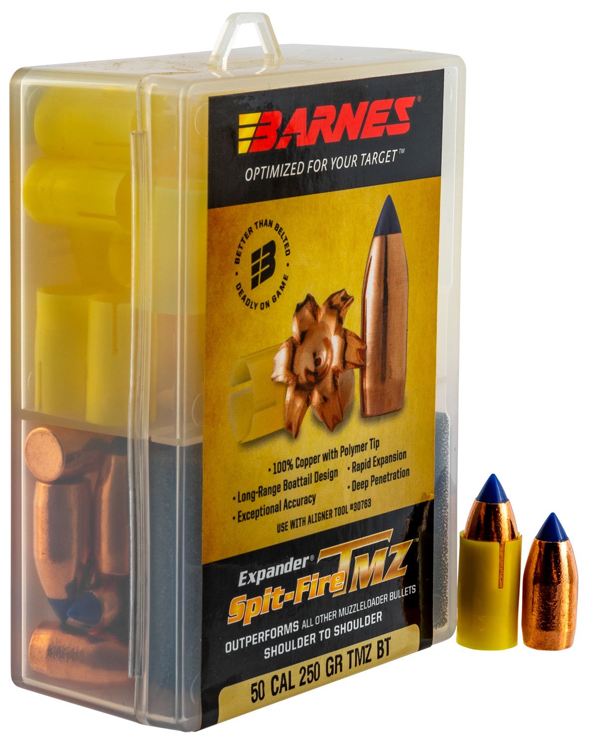 Barnes 30598 Spit-Fire TMZ 50 Cal 250gr Muzzleloader Bullets 24/Box - Browning - SPIT-FIRE TMZ