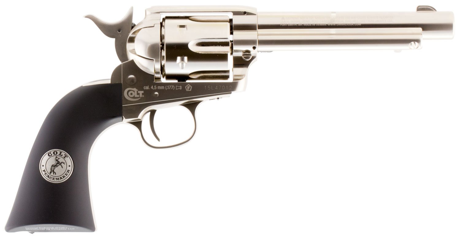 Umarex 2254051 Colt Peacemaker CO2 Pistol .177 Pellet 6rd Nickel 5" - UMA - 177 Pellet