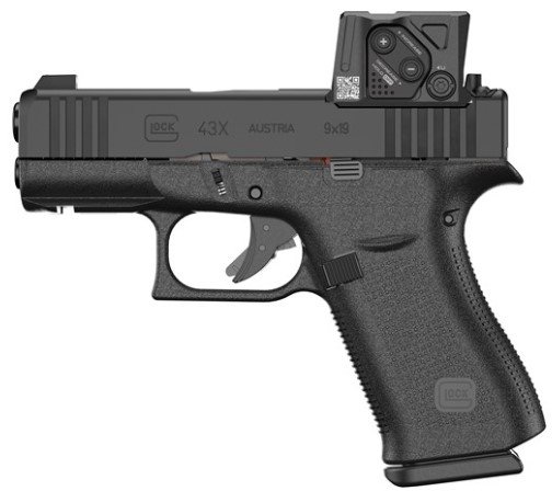 Glock 43X MOS8 9mm 3.39 In 10+1 Gas Nitride Black Aimpoint COA - Glock - 9MM