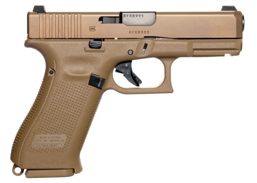 Glock UV1950701X G19X V 9mm 4.02" Flat Dark Earth PVD Semi-Auto Pistol - Glock - 9mm Luger (9x19 Parabellum)