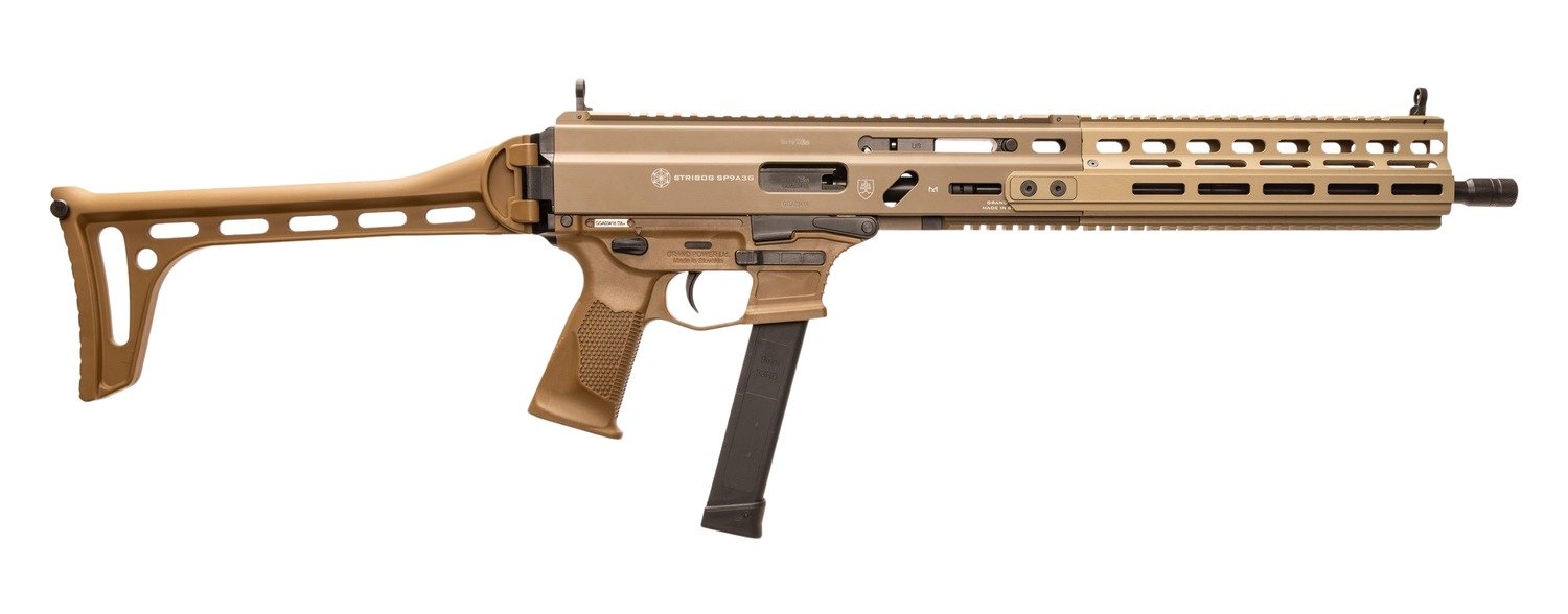 Global Ordnance SP9A3G 9mm 16" FDE Receiver, Polymer Stock & Grip - Grand Power - 9mm Luger (9x19 Parabellum)