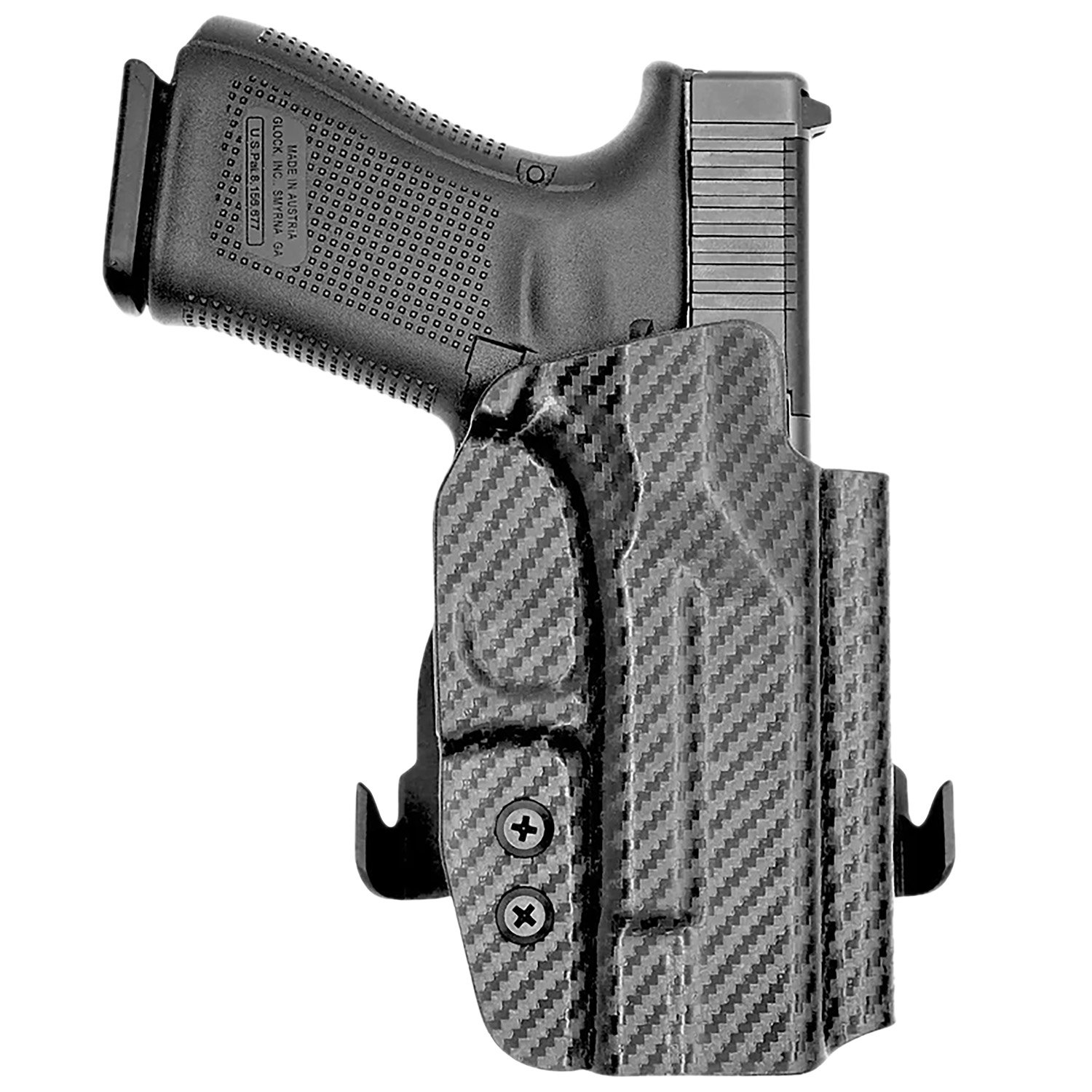 Rounded Gear GLK192332CFRHOWBPDL Paddle Holster OWB Black Carbon Fiber ... - ROUNDED - BLACK CARBON FIBER