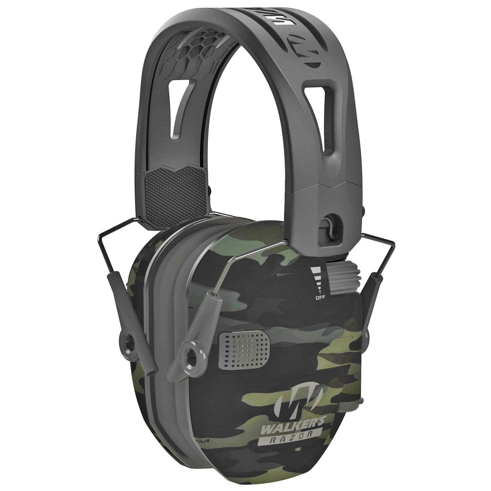 WALKER'S GAME EAR Razor Tacti-Grip Grey Multicam Electronic Earmuffs - Walker's
