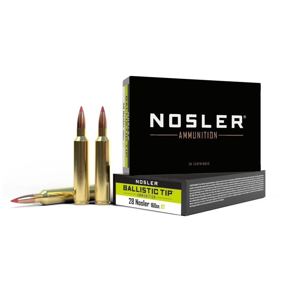 Nosler Ballistic Tip Rifle Ammunition 28 Nosler 160 gr. BT SP 20 rd. - Nosler - 28 NOSLER