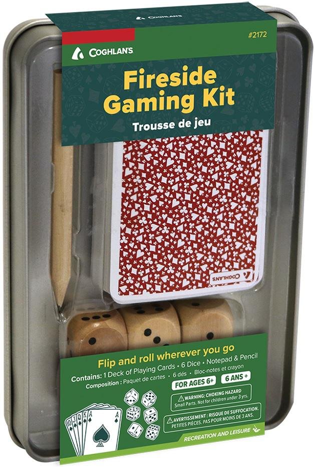 Buy COGHLAN'S 2172 Fireside Gaming Kit Tin Box w/ Cards, Dice, Notepad online
