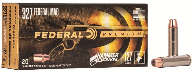 Federal Premium HammerDown 327 Magnum, 127gr Bonded Hollow Point, Nickel-Plated, 20 Rounds