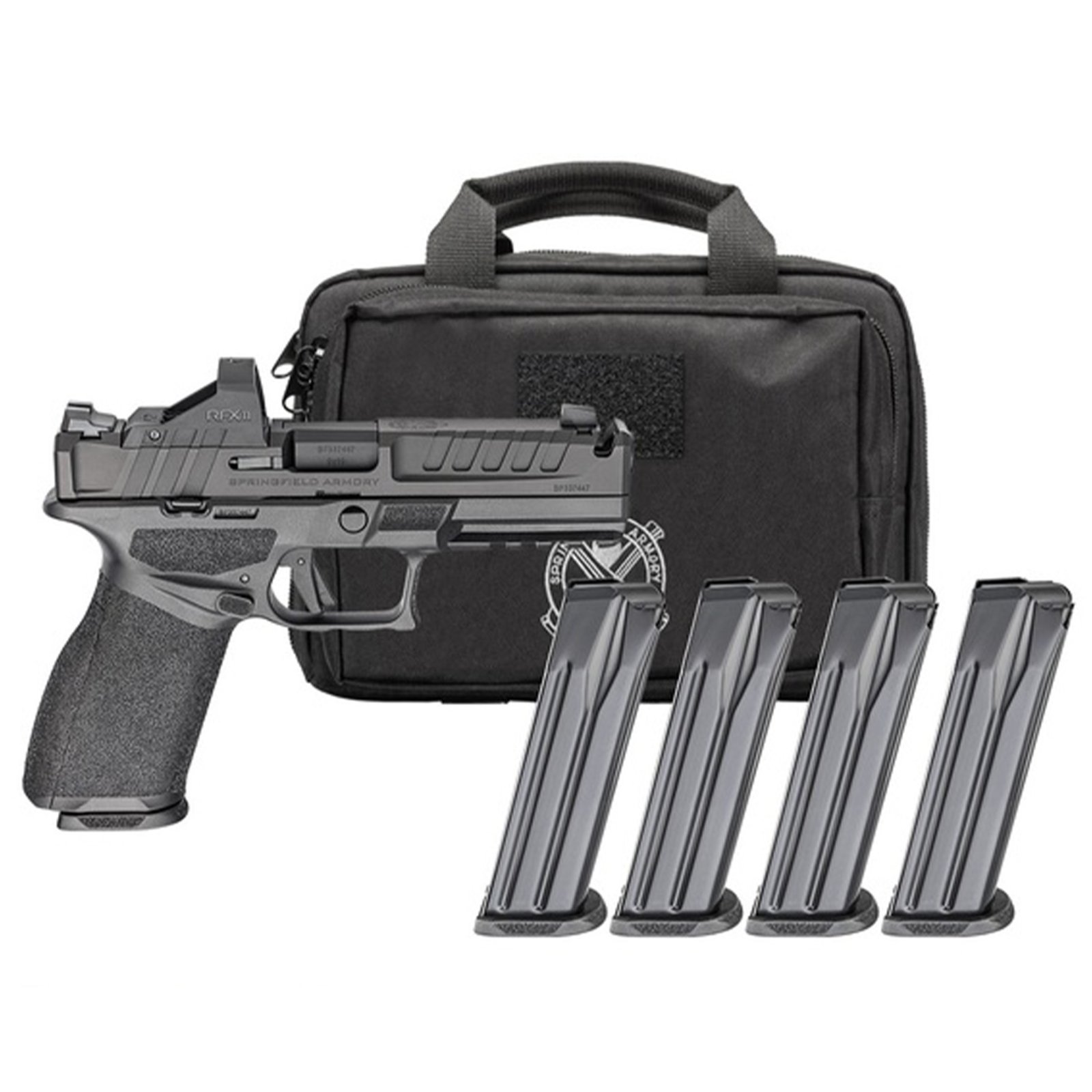 Springfield Gear Pac Echelon 4.0C Comp Handgun 9mm Luger 10(4)rd Magazines 4 Comp Barrel Green Dot & Bag Ca Compliant